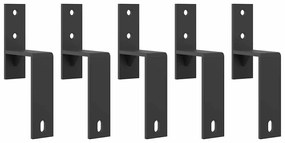 fekete acél tolóajtó fémszerelék készlet 183 cm