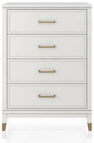 Westerleigh fehér komód, 75 x 106 cm - CosmoLiving by Cosmopolitan