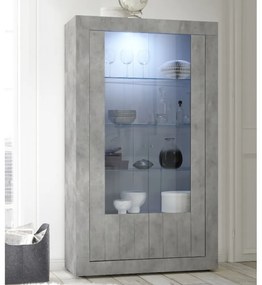 URBINO Beton Üveges szekrény 2 ajtós 110cm
