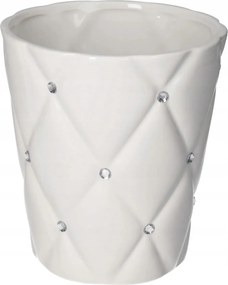 Virágcserép Kerámia Fedél Orchideához, Fehér