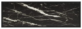 fekete TV-szekrény fekete márvány mintás üveggel 120x40x40 cm