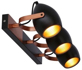 ANICA 3xE14/40W/230V fekete/réz spotlámpa