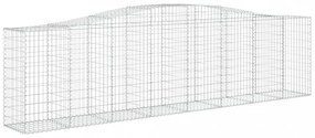 7 db íves horganyzott vas gabion kosár 400x50x100/120 cm