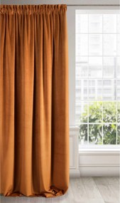 Ria bársony függöny szalagon 140x270 vörös