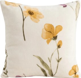 Kétoldalas párnahuzat DUO SENSE WILDELLA 45x45 cm mikroplüss/flanel, krém színű