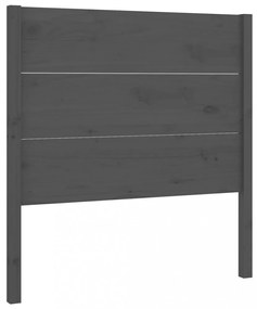 szürke tömör fenyőfa fejtámla 96 x 4 x 100 cm