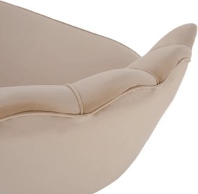 Pad Art-deco stílusban, bézs Velvet anyag/gold chróm-arany, NOBLIN