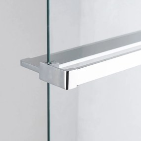 Stuxi Milano Kombi Plus 1 Walk-in zuhanyfal, 70x80 cm, 8 mm vastag vízlepergető biztonsági üveggel, polccal és törölközőtartóval