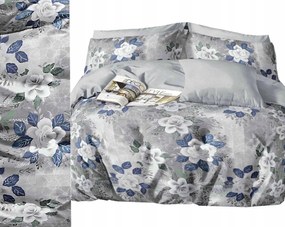 Flanel meleg ágyneműhuzat 140x200+párnahuzat Lengyel, levelek, virágok