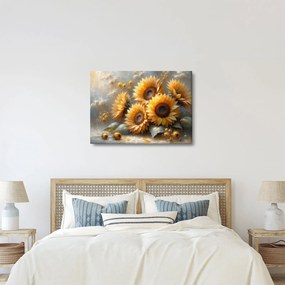 Kép - Napraforgók festménye (70x50 cm)
