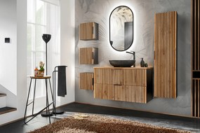 Bútorszett 100cm-es pultra szerelhető mosdóval, magas szekrénnyel és led tükörrel