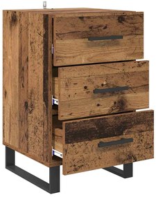 vidaXL Éjjeliszekrény fiókkal Öreg fa 40 x 40 x 66 cm Faanyag