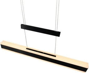 Matt fekete LED függőlámpa fém búrával Arcola – Trio