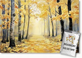 Fotótapéta Flizelina Tájkép Erdő Fák Ösvény Út Ősz 416x254 ragasztó