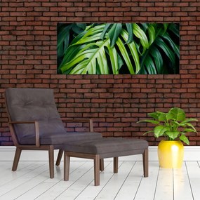 Kép - trópusi levelek (120x50 cm)