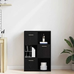 fekete tölgy szerelt fa könyvszekrény/szobaosztó 60,5x30x90 cm