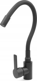 Fekete Konyhai Mosogató Csaptelep Flexibilis Kifolyócső