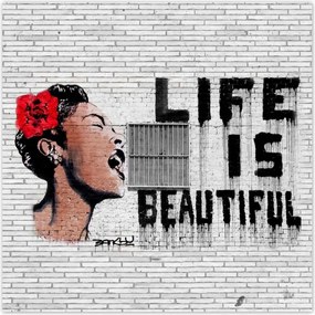 Poszterek 100x100 Banksy Life is beautiful
