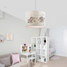 CANDY gyerekszoba csillár 1xE27/40W/230V fehér/bézs