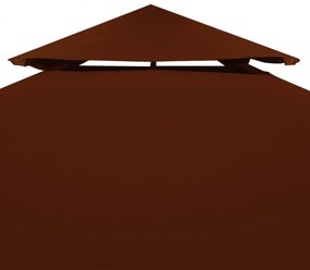 terrakotta kétszintes pavilon tetőponyva 310 g/m² 3 x 3 m