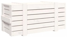 fehér tömör fenyőfa tárolóláda 91 x 40,5 x 42 cm