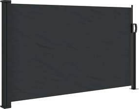 Fekete behúzható oldalsó napellenző 120 x 500 cm