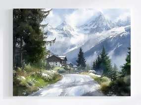 Vászonkép Canvas Tájkép Svájc Alpok Hegyek Jungfrau Út 100x75