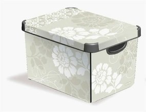 Tárolódoboz, 22 l, romantikus, CURVER Deco L (CSCROM)