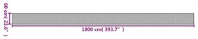 négyszögletű szürke bambusz szőnyeg 60 x 1000 cm