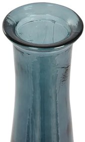 Magas padlóváza újrahasznosított üveg petróleum kék 80 cm