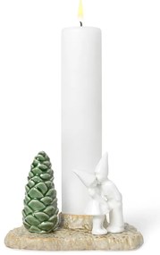 Christmass Kiss karácsonyi agyagkerámia gyertyatartó, hosszúság 17 cm - Kähler Design