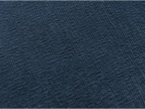 Sötétkék zsenília kanapé mindennapos alvásra-kinyitható 220 cm Hugo – Bobochic Paris