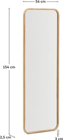 Fali tükör tömörfa kerettel 54x154 cm Milsa – Kave Home