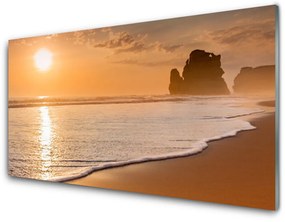 Akril üveg kép Sea Beach Sun Landscape 100x50 cm