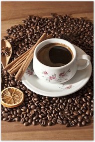 Poszterek 80x120 Csésze és kávébab