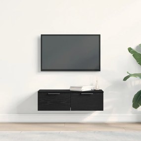 Fekete Tölgy Fali Szekrény 68x30x20 cm Műgyantából