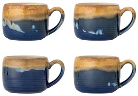 Kék-barna kőedény bögre szett 4 db-os 400 ml Sheen – Bloomingville
