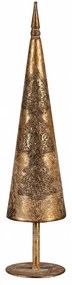 Karácsonyi fém dekoráció Fa, arany , 11 x 11 x 48cm