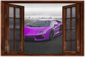 Poszterek 120x80 Rózsaszín sportautó