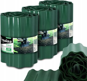 Kerti Gyepszegély 20 cm 27 m Hullámos Műanyag Rugalmas Us-p