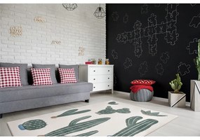 Zöld-elefántcsont színű gyerek szőnyeg 80x150 cm Cacto Malachite – FD