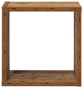 Fali Polcok Régi fa Tömör Újrahasznosított Fa 26 x 15 x 26 cm