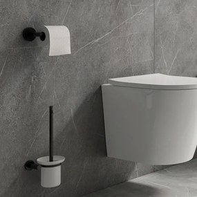 OMNIRES MP60620BL - Falra szerelhető WC kefe MODERN PROJECT matt fekete