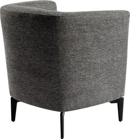 Design fotel, szürke/fekete, KAPY