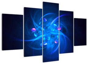 Modern kép kék absztrakció (150x105 cm)