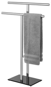 WENKO 25389100 - Törölközőtartó LAVA 50x81,5 cm rozsdamentes acél/ezüst/fekete