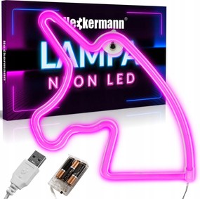 Neon Led Lógó Fali Lámpa Unikornis Usb 3AA