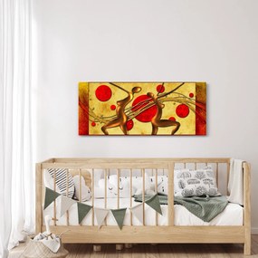 Absztrakt kép két nővel (120x50 cm)