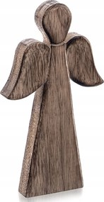 Fa angyal figura angyal dekoratív álló figura 24 cm