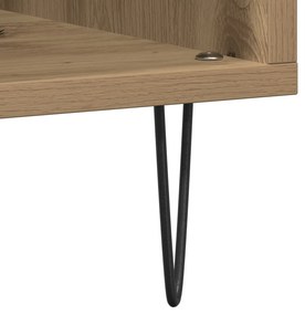 Rekordszekrény Fekete Tölgy 84,5x38x89 cm Műanyag Fa